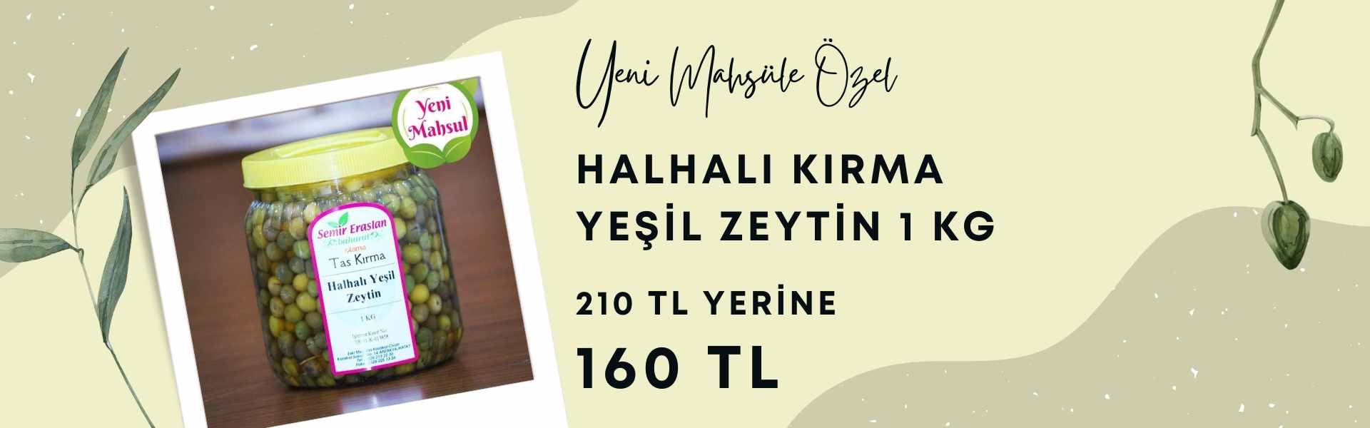 Halhalı Yeşil Kırma Zeytin